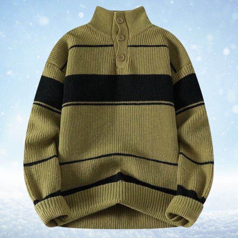 Warmer dicker gestreifter Pullover für Männer