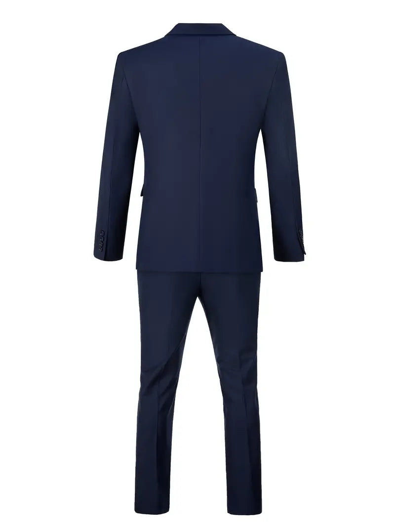 Formales 2-teiliges Anzug-Set Blazer und Hose mit zwei Knöpfen