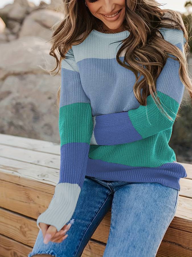 Debbie - Schicker Winter Stilvolle Gestreifte Pullover für Damen