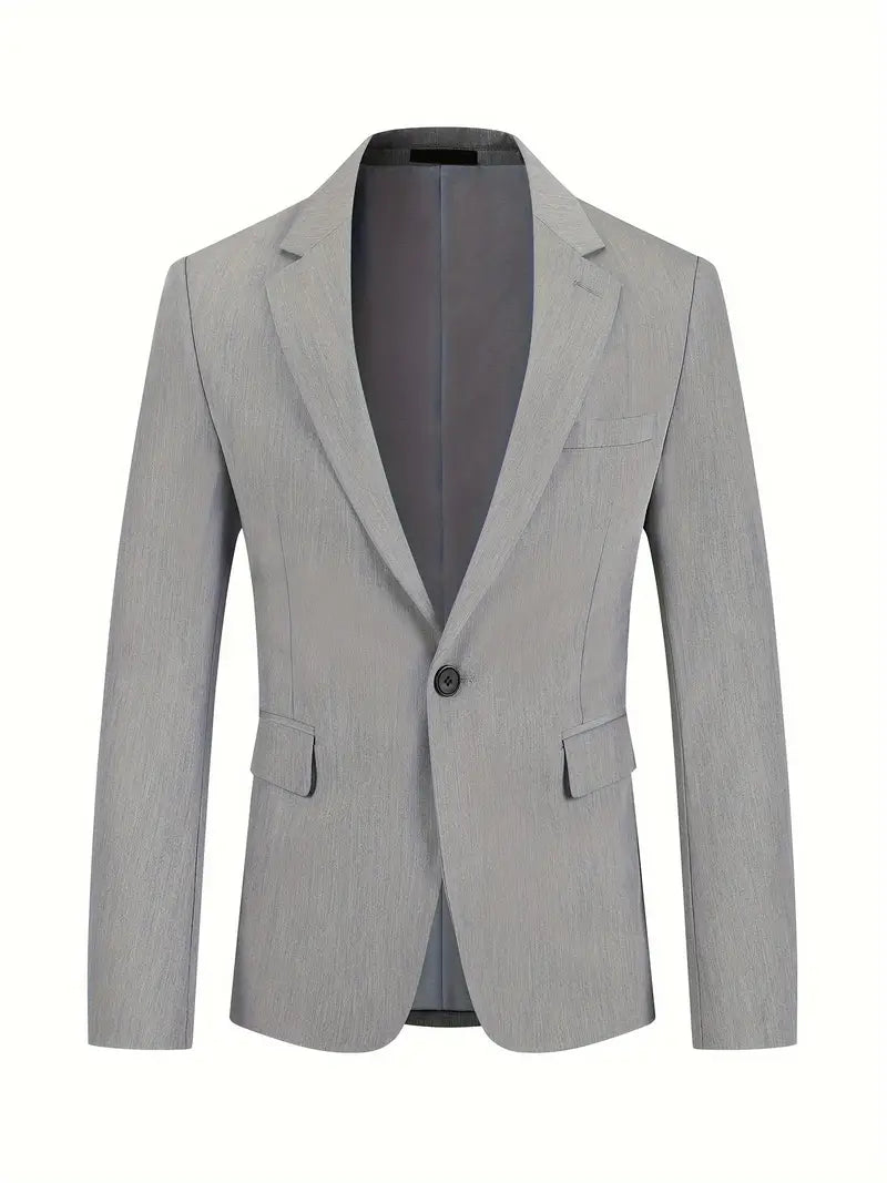 Schmal geschnittene Reversjacke mit Taschen und feste Hose