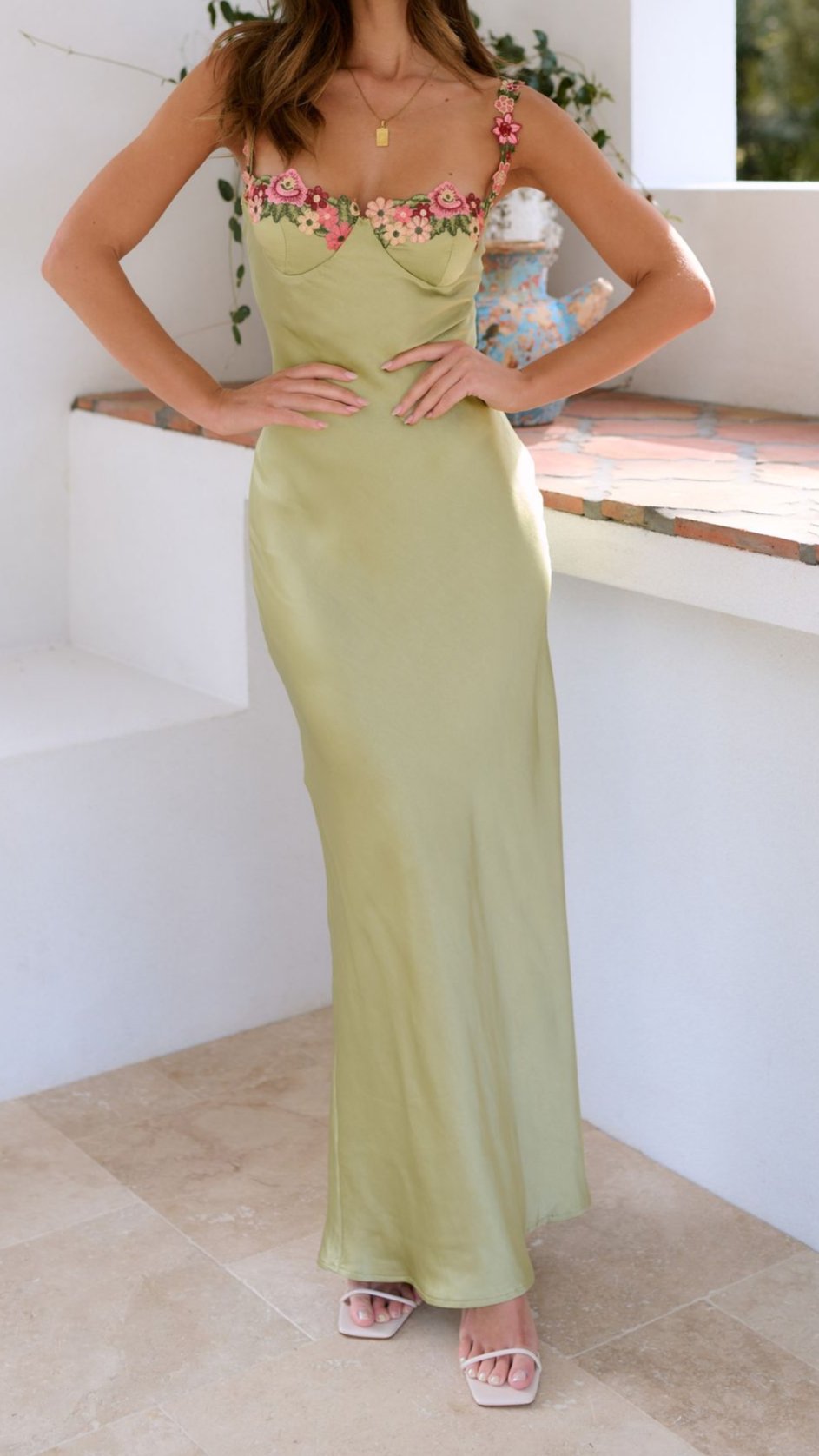 Mena | Elegantes Blumen-Maxikleid für Damen