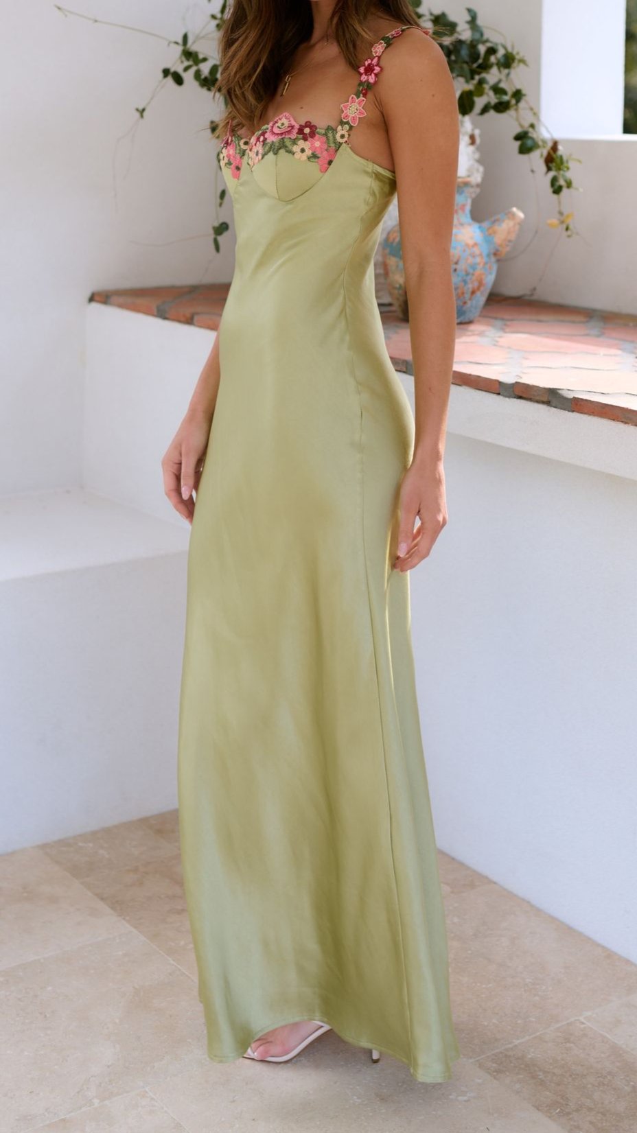 Mena | Elegantes Blumen-Maxikleid für Damen