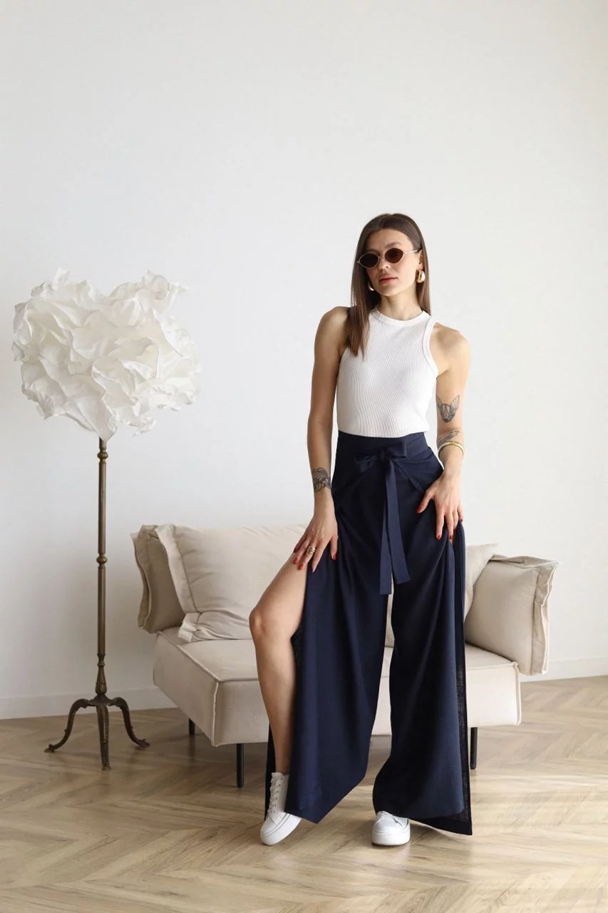 Wide-Leg Trousers | Linen | Bequem und elegant