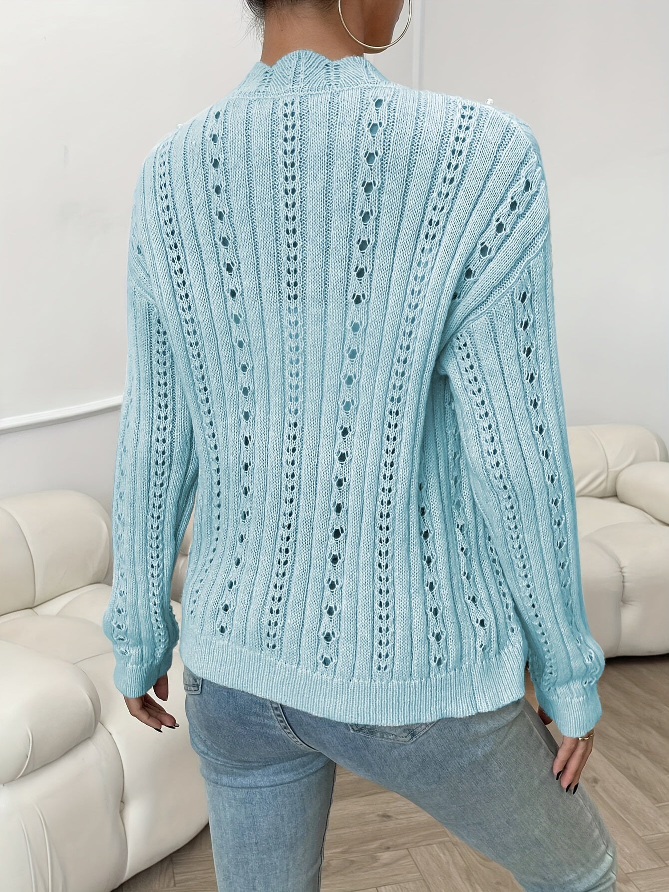 Ava - Stilvolle Schicke Weiche Strickjacke mit Knopfleiste für den Herbst für Damen
