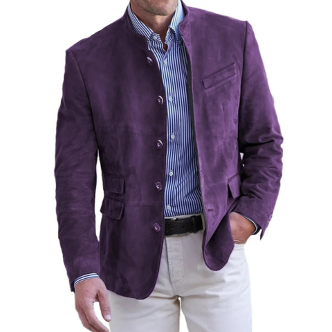 Romano | Herren Klassische Knopfleisten-Jacke | Langarm