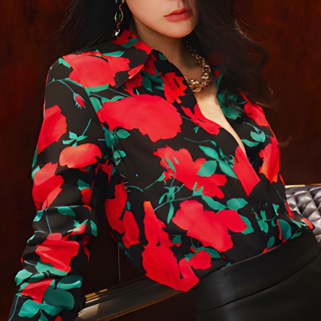 Carleigh - Elegante Bluse mit Blumenmuster