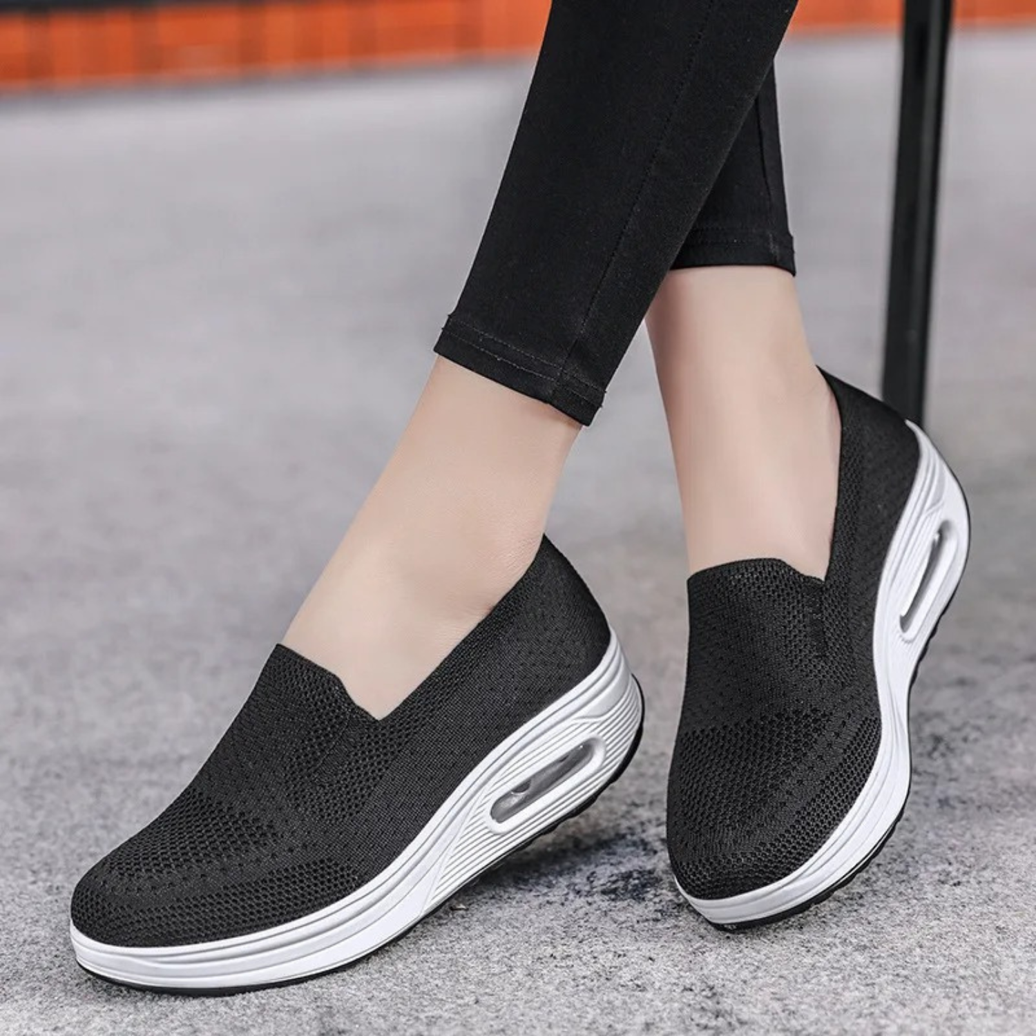 Piola – Luftgepolsterte, atmungsaktive, einfarbige Damen-Slipper
