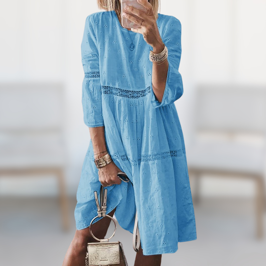 Zelma - Elegantes Besticktes Kleid