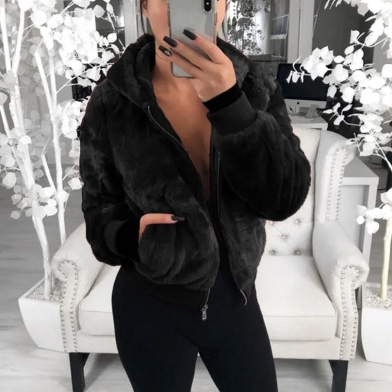 Elvier | Modische Teddy-Fleecejacke
