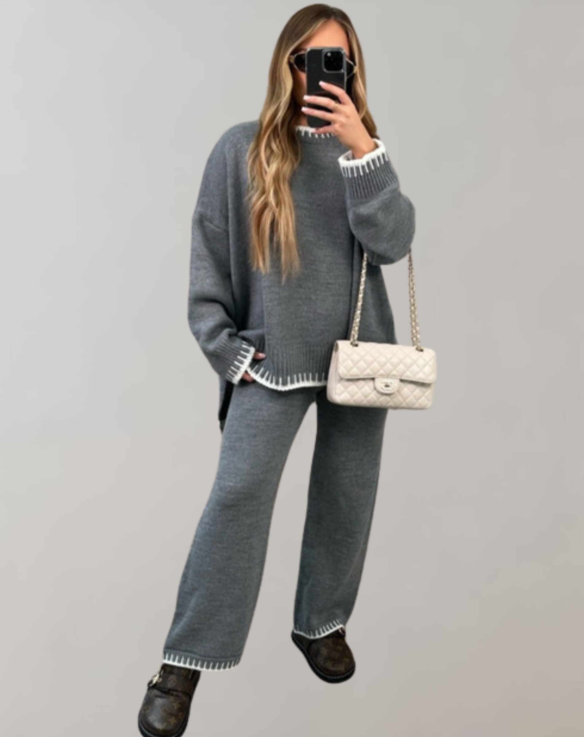 Martha™ Lavinia Luxus-Strickpullover und Hosen-Set