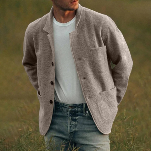 Mikael | Herren Lässige Knopf Jacke | Kurz