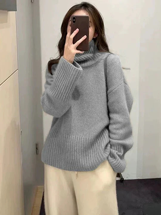Hella - Hochgeschlossener Strickpullover
