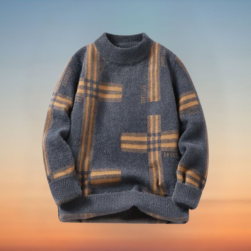 Warmer halber Rollkragenpullover für Männer