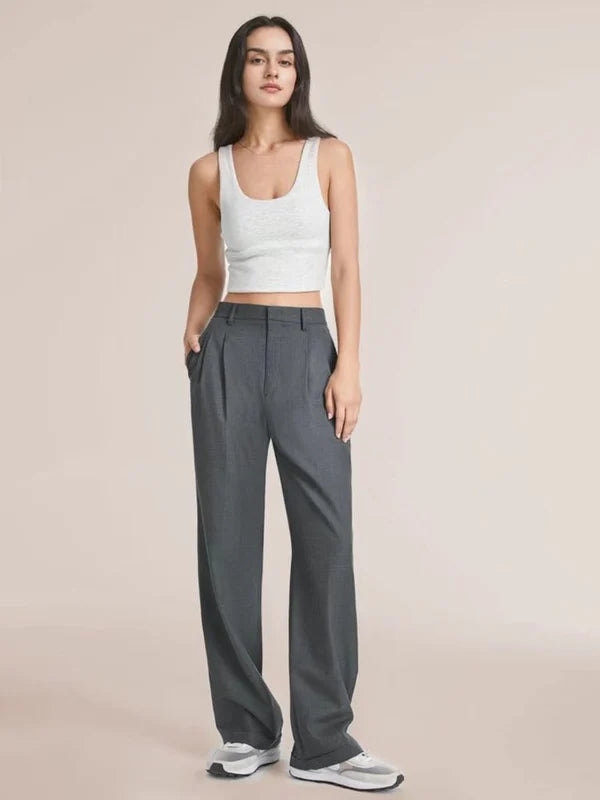 Lia - Hochtaillierte Weite Damen Hosen