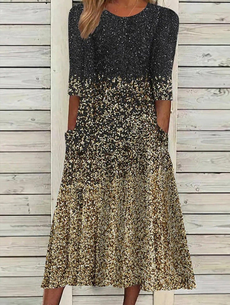 Midikleid mit halben Ärmeln