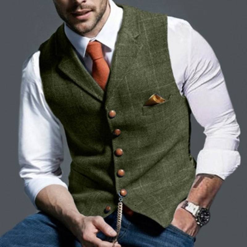 Kian | Herren Elegante Karo-Weste