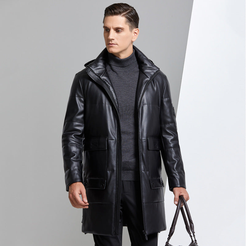 Lars - Schwarze Leder Jacke
