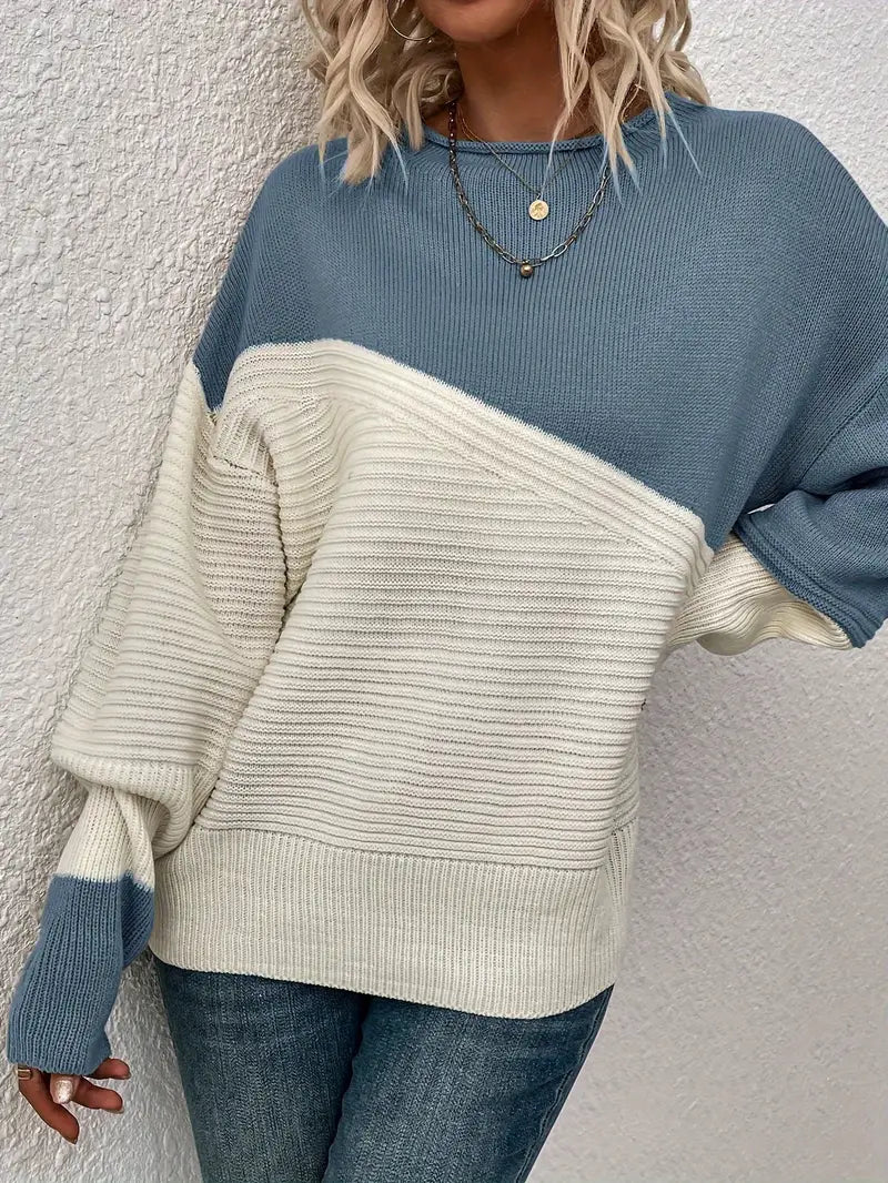Raik | Farbkasten Rundhals-Pullover