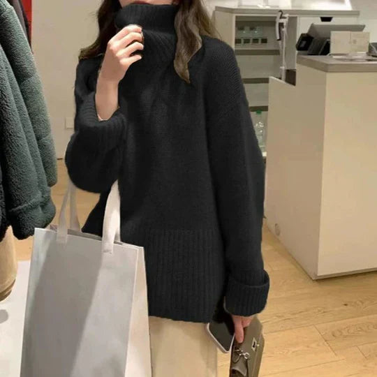 Hella - Hochgeschlossener Strickpullover