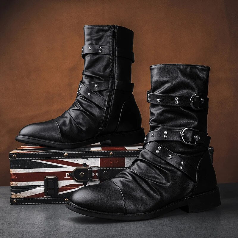 Gio - Herren Vintage Lederstiefel