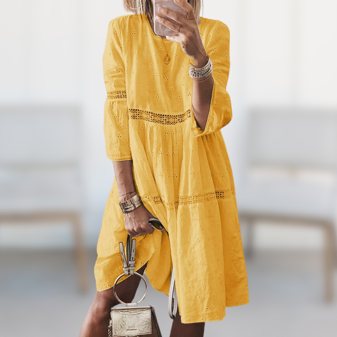 Zelma - Elegantes Besticktes Kleid