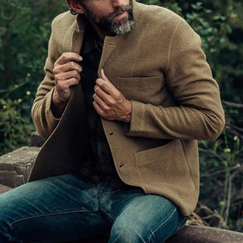 Mikael | Herren Lässige Knopf Jacke | Kurz