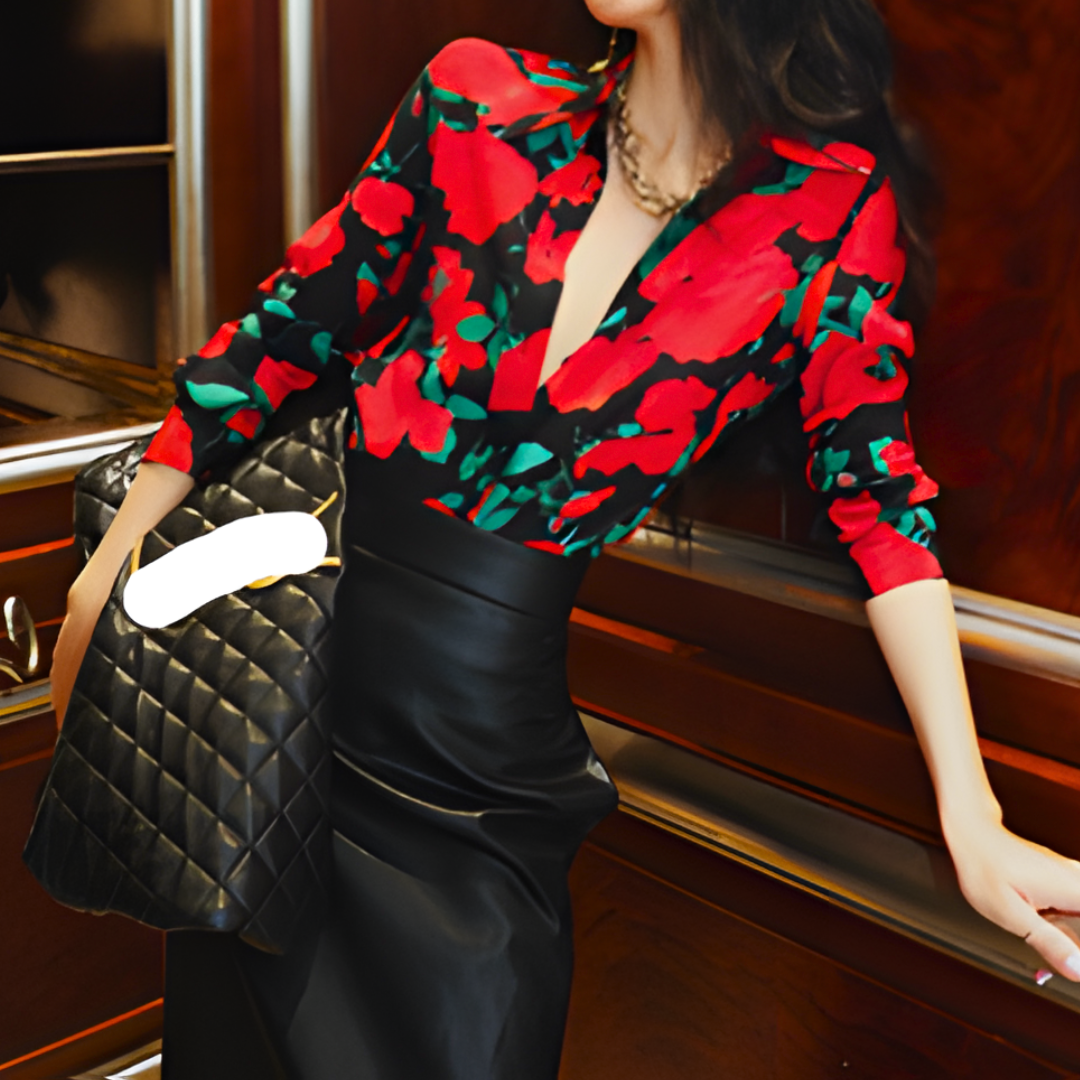 Carleigh - Elegante Bluse mit Blumenmuster