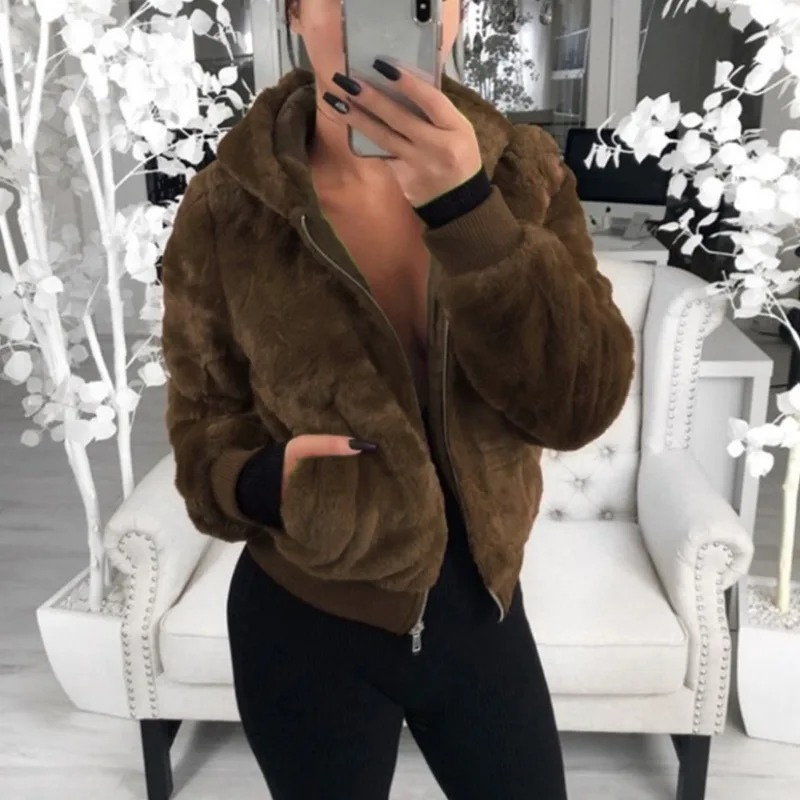 Elvier | Modische Teddy-Fleecejacke