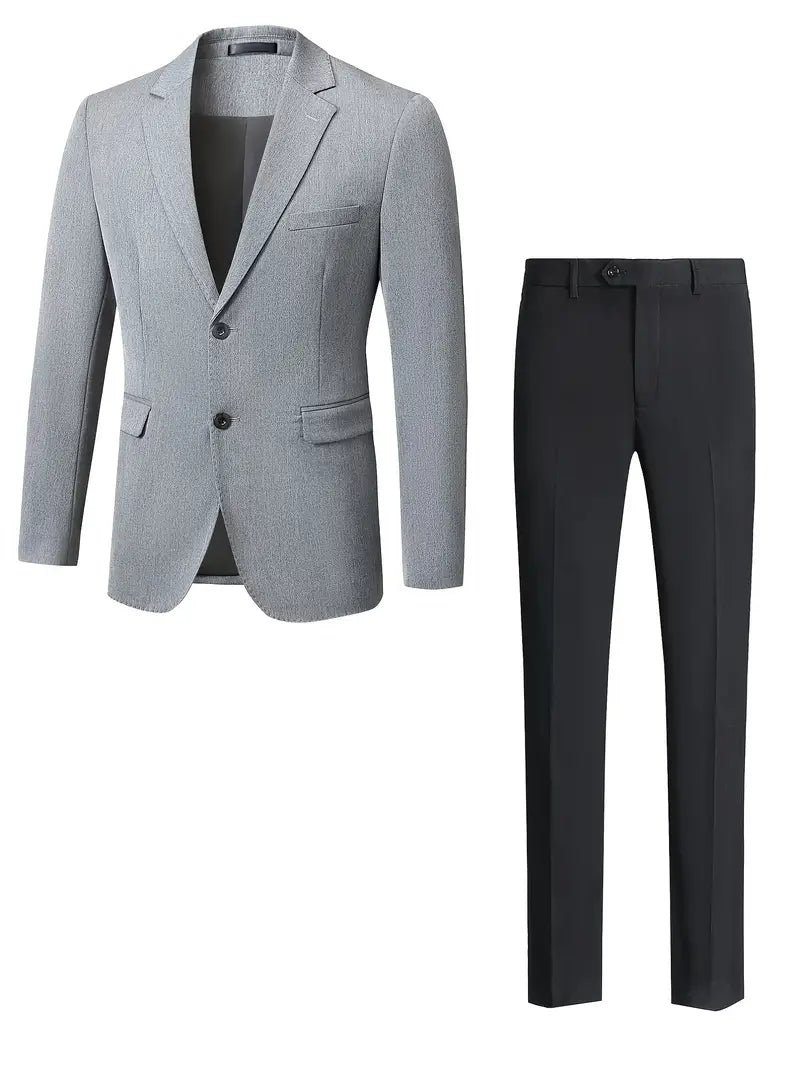 Klassischer Zweiknopf-Business-Anzug für Herren mit Hose