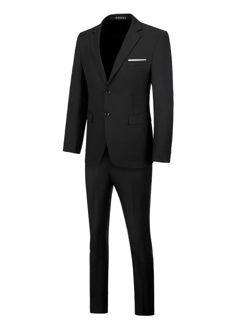 Formales 2-teiliges Anzug-Set Blazer und Hose mit zwei Knöpfen
