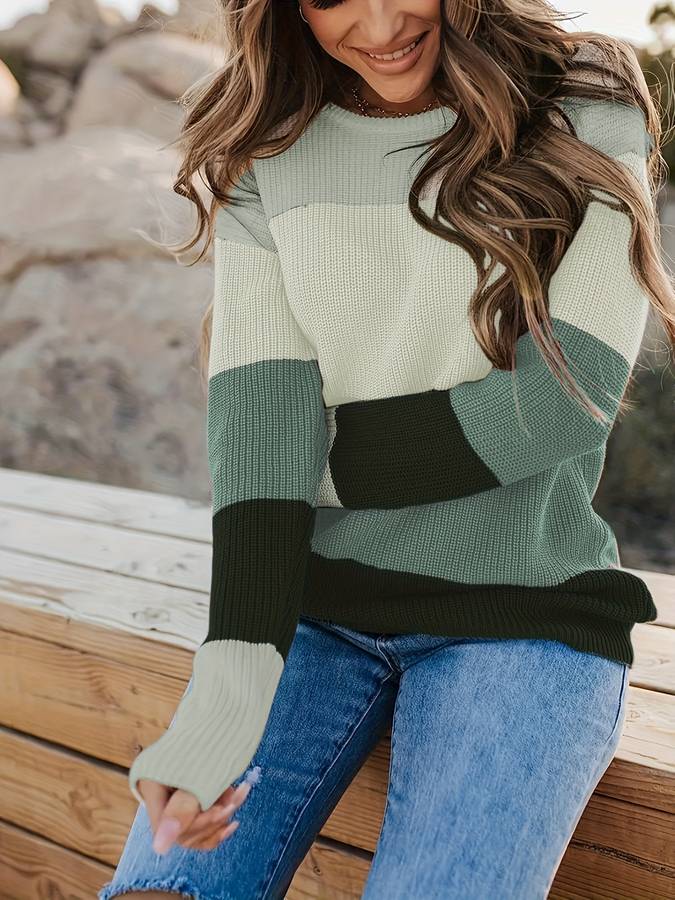 Debbie - Schicker Winter Stilvolle Gestreifte Pullover für Damen