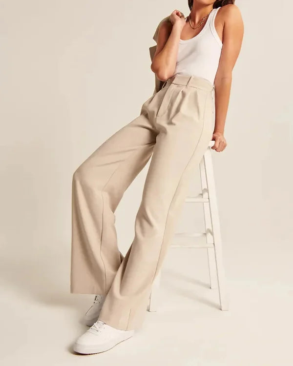Lia - Hochtaillierte Weite Damen Hosen