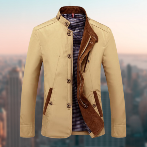 Aidano | Herren Luxus Knopfleiste Kragen Jacke | Formell