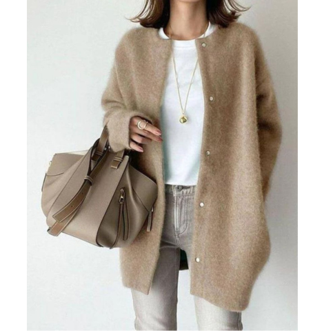Kryz | Damen Lang Strickjacke | Warm