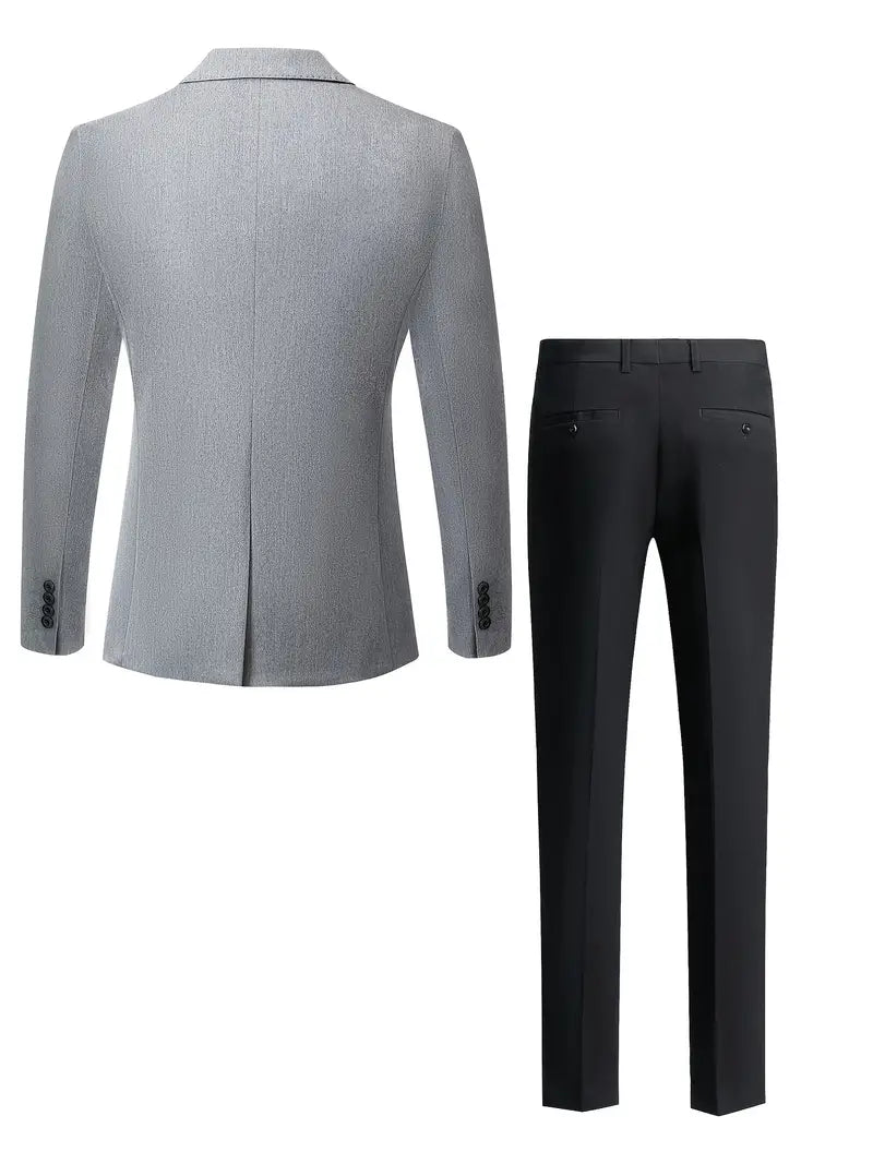 Klassischer Zweiknopf-Business-Anzug für Herren mit Hose