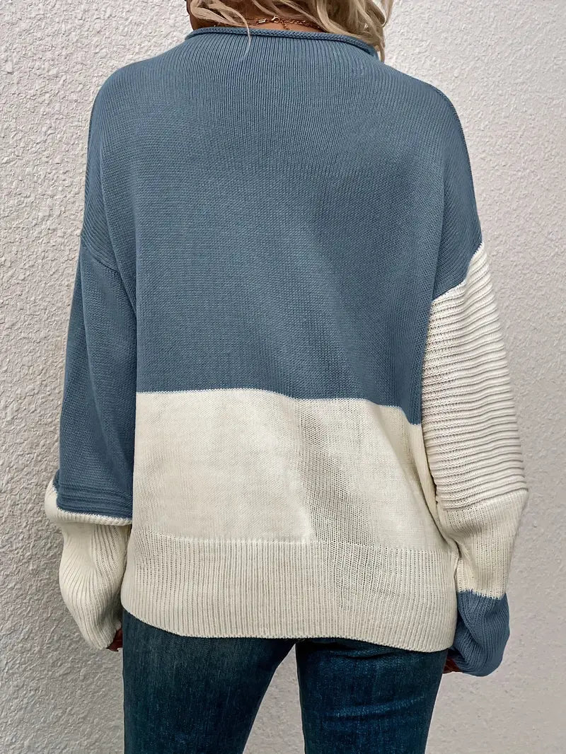 Raik | Farbkasten Rundhals-Pullover