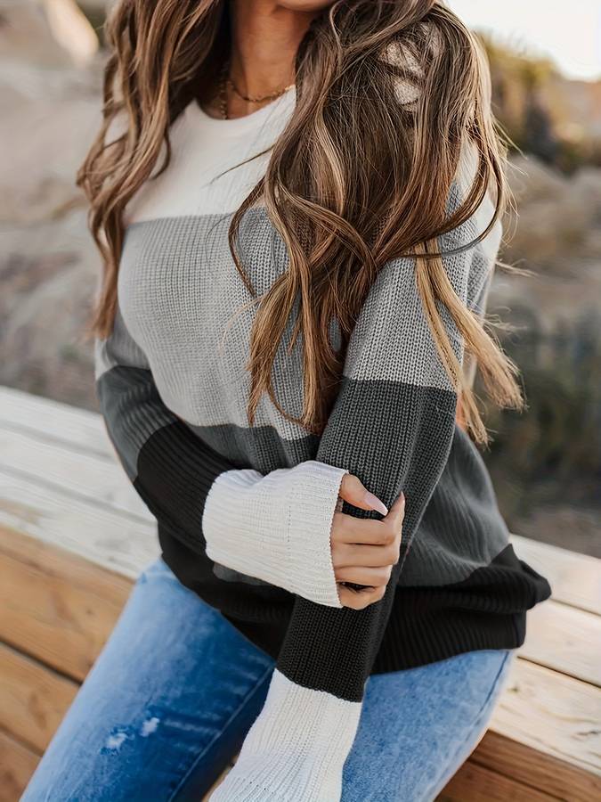 Debbie - Schicker Winter Stilvolle Gestreifte Pullover für Damen