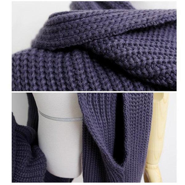 Wassti | Unisex Warmer Strickschal mit Ärmeln