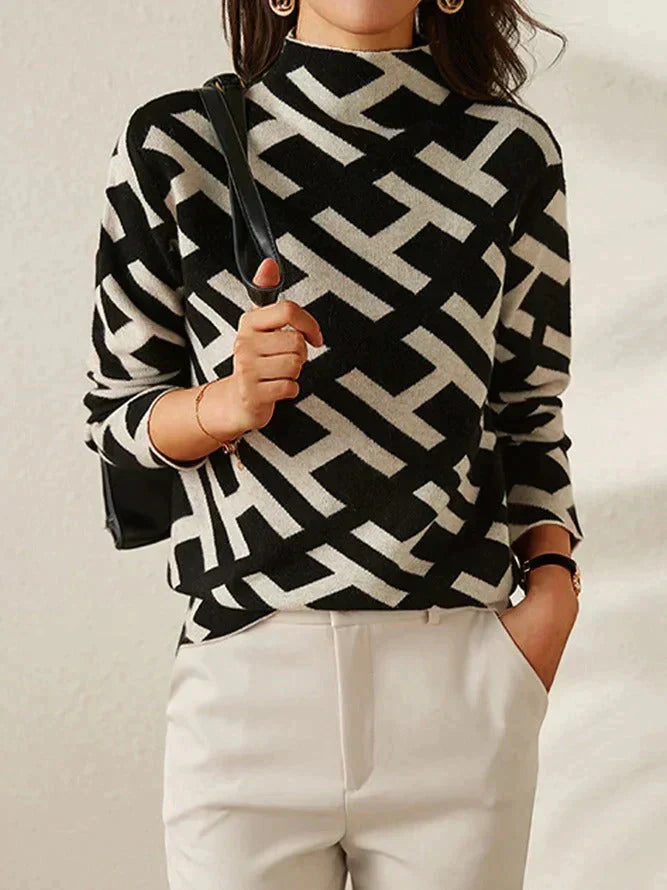 Sherry - Schicker Herbst Einzigartiger Geometrischer Pullover für Damen