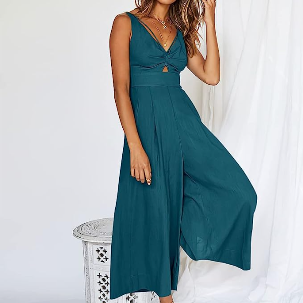 Saarah - Elegante Jumpsuits mit V-Ausschnitt