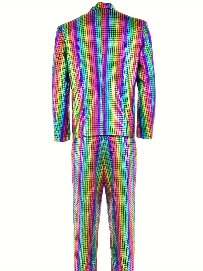 Eleganter, schicker, karierter Blazer mit glänzendem Muster