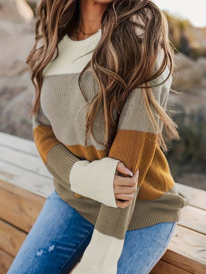 Debbie - Schicker Winter Stilvolle Gestreifte Pullover für Damen