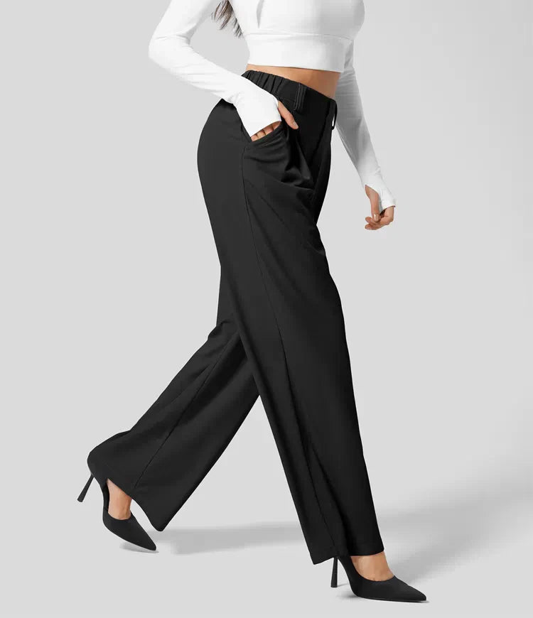 Wide-Leg Hosen | Polyester | Elegant und Bequem