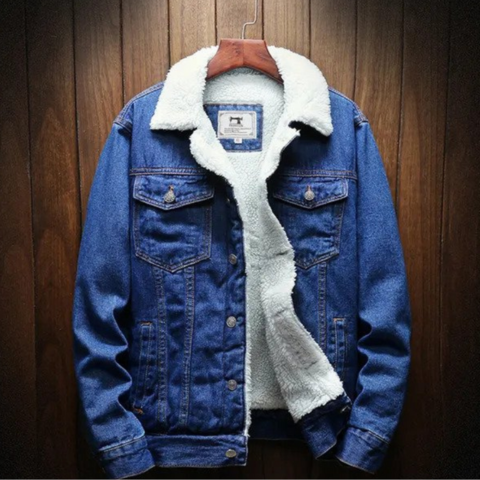 Liame | Herren Lässige Jeans Jacke | Warme