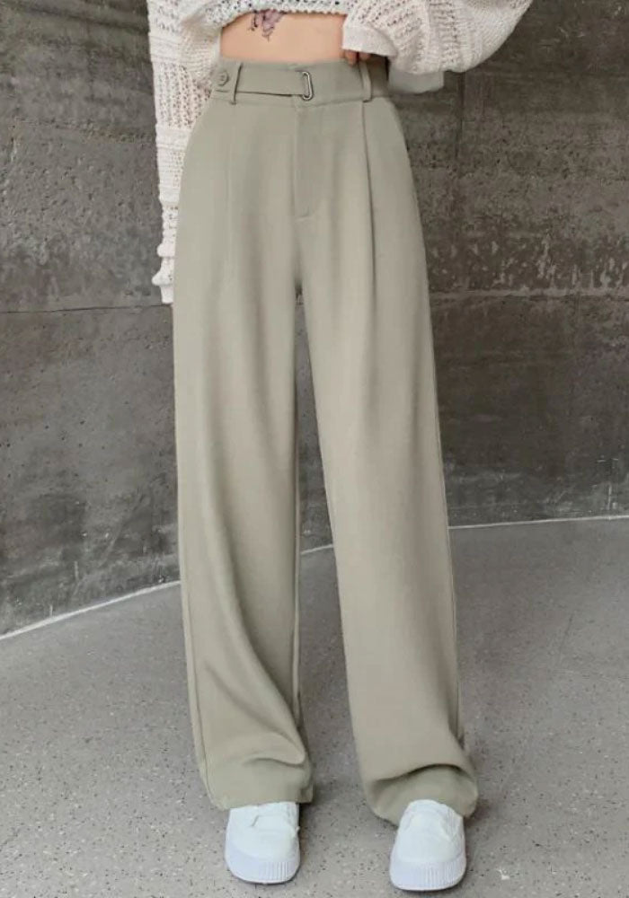 Schicke Damen Leinenhose mit Schnalle - Allison