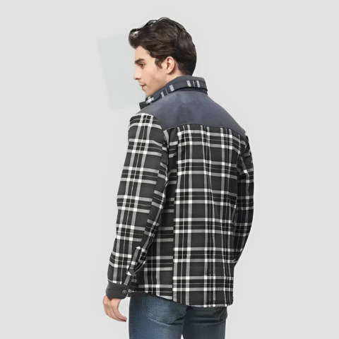 Johnny | Herren Lässige Karierte Jacke | Knopfleiste