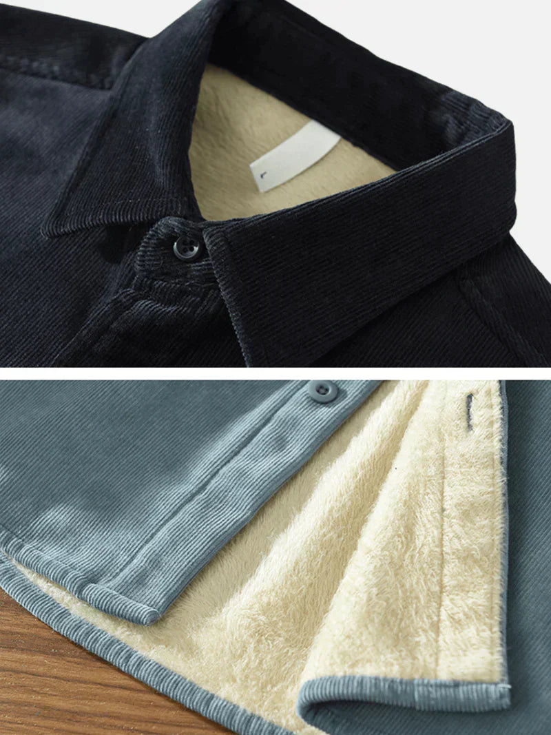 Richard - Lässige und Gemütliche Herbst Fleece-Cord Jacke für Herren