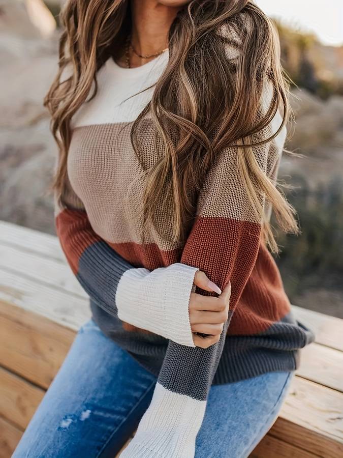 Debbie - Schicker Winter Stilvolle Gestreifte Pullover für Damen