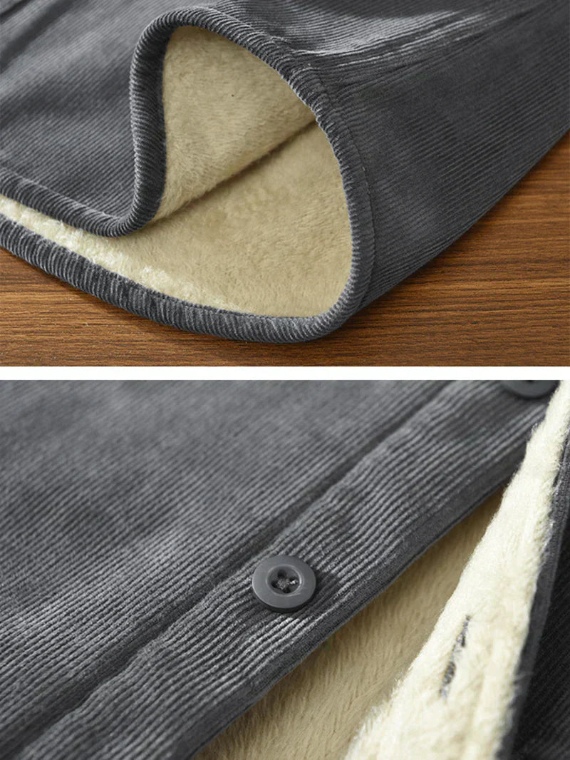 Richard - Lässige und Gemütliche Herbst Fleece-Cord Jacke für Herren