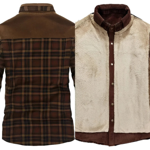 Johnny | Herren Lässige Karierte Jacke | Knopfleiste